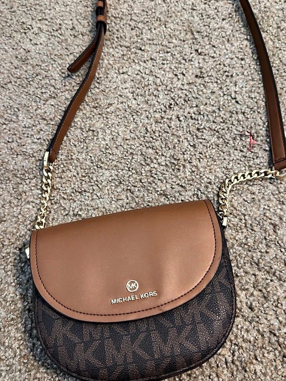 Michael Kors Emilia Small Logo Crossbody Bag - Brown
